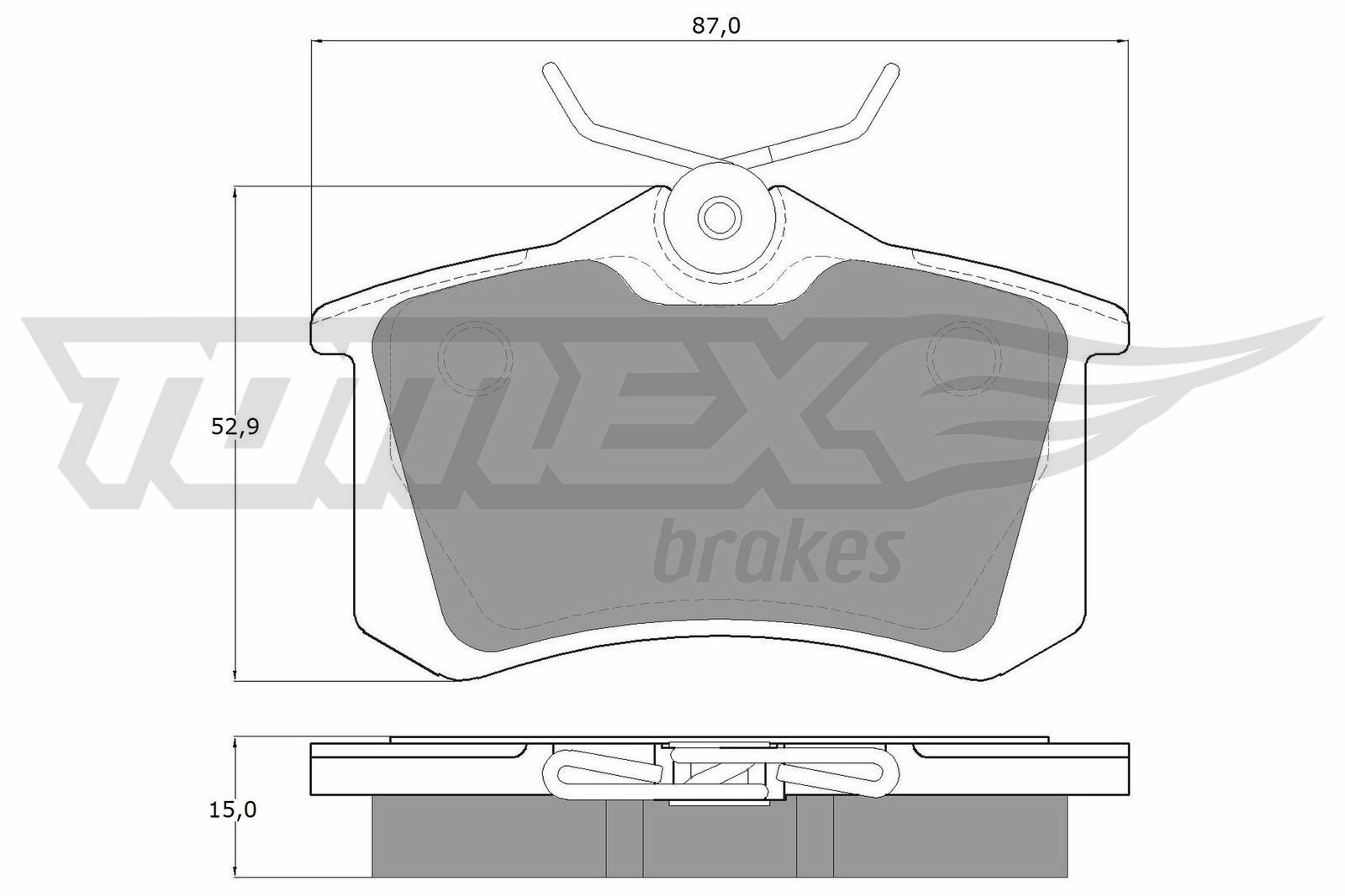 Sada brzdových destiček, kotoučová brzda TOMEX Brakes